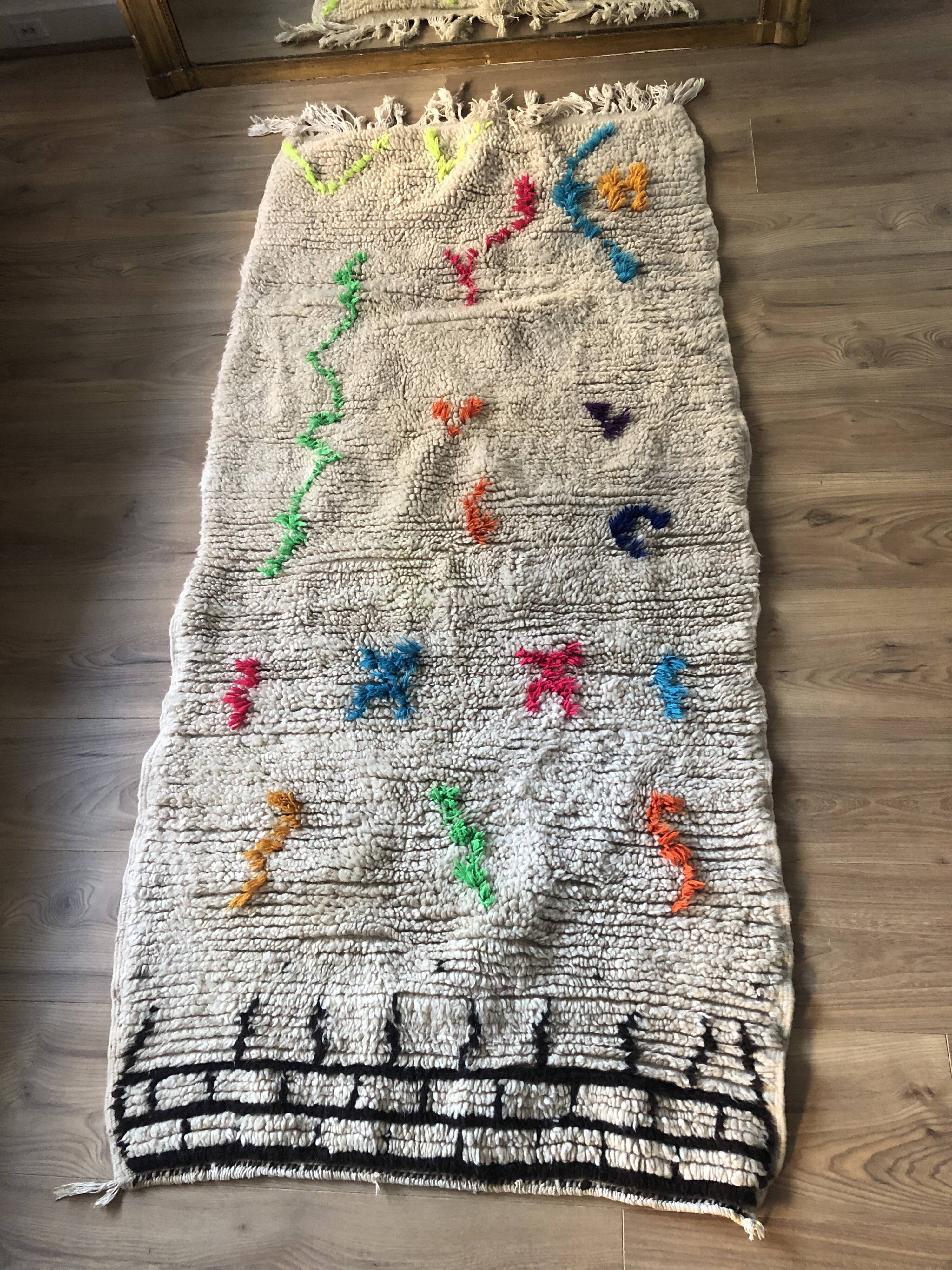 Killim wool berber carpet 150x60cm