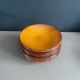 Set of 9 mustard earthenware plates.