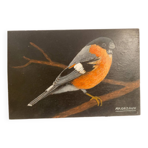 oiseau peinture sur bois