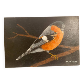 Bird painting on wood