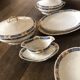 Full service 74 pieces Limoges porcelain vintage art deco