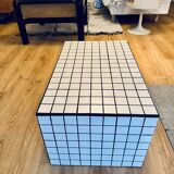 White/grey and black mosaic tile coffee table