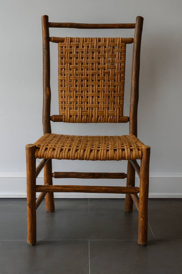 Chaise Old Hickory, en hickory Etats-Unis 1960