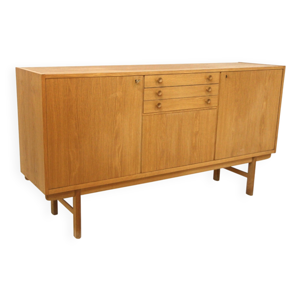 Enfilade scandinave en chêne, Suède, 1960
