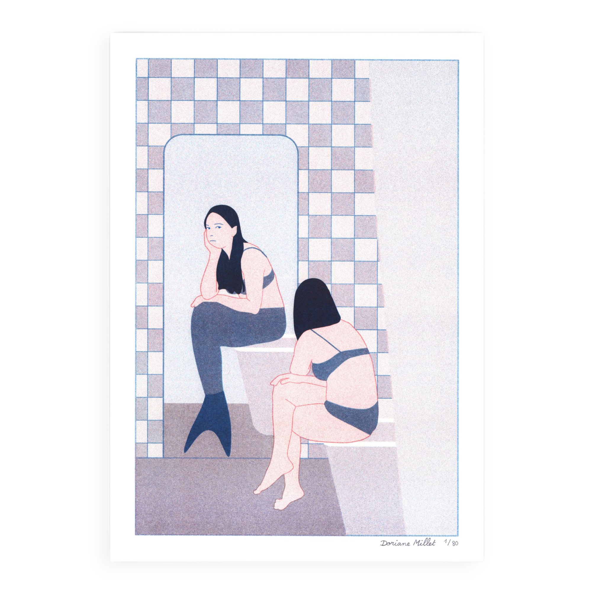 Illustration poster, A4 risography, limited edition