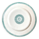 Creil & Montereau round dish in green ironstone, "English" service