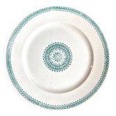 Creil & Montereau round dish in green ironstone, "English" service