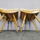 Pair of Mid-Century Maple Footstools, Czechoslovakia 1960s