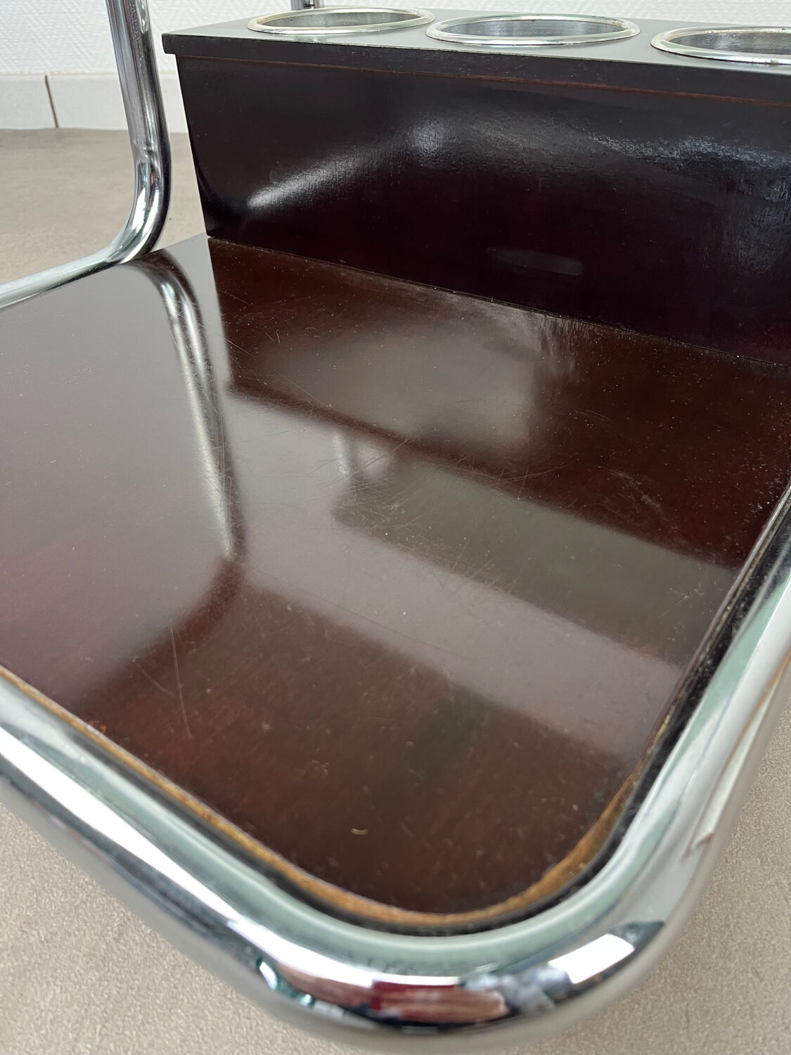 Chrome and smoked glass coffee table from the 70s.