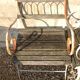 4 20TH CENTURY PAINTED WOOD AND METAL GARDEN CHAIRS