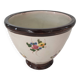 Large ceramic flowerpot with painted flower decoration Signed Massier Vallauris