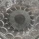 Vintage salad bowl in moulded glass and silver-plated metal.