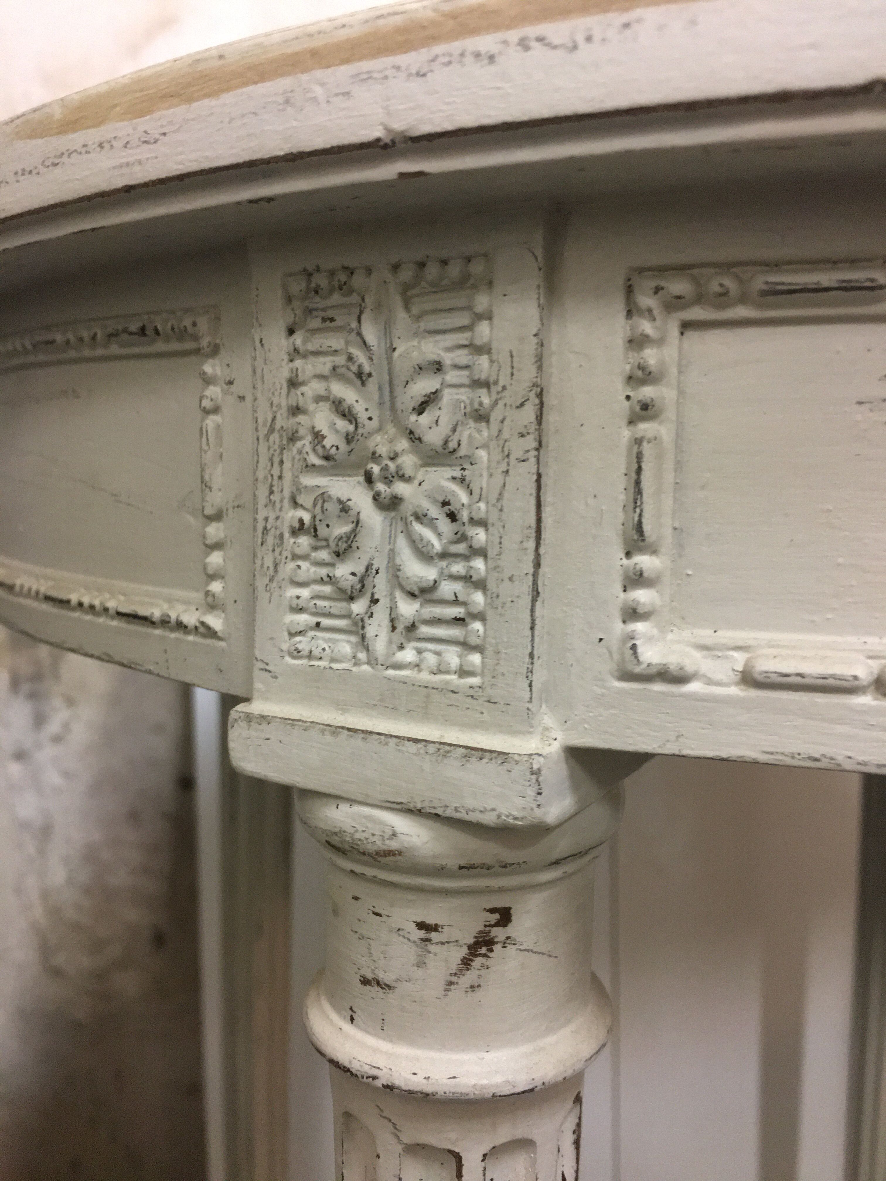 Four-foot white side table