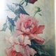 Large antique painting of peonies, signed E. Jacque, late 19th to early 20th century.