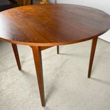 Table ronde en teck 1960