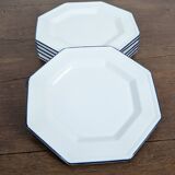 Set of 6 octagonal dessert plates by Johnson Brothers