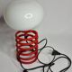 Vintage red lacquered spring lamp, 70s
