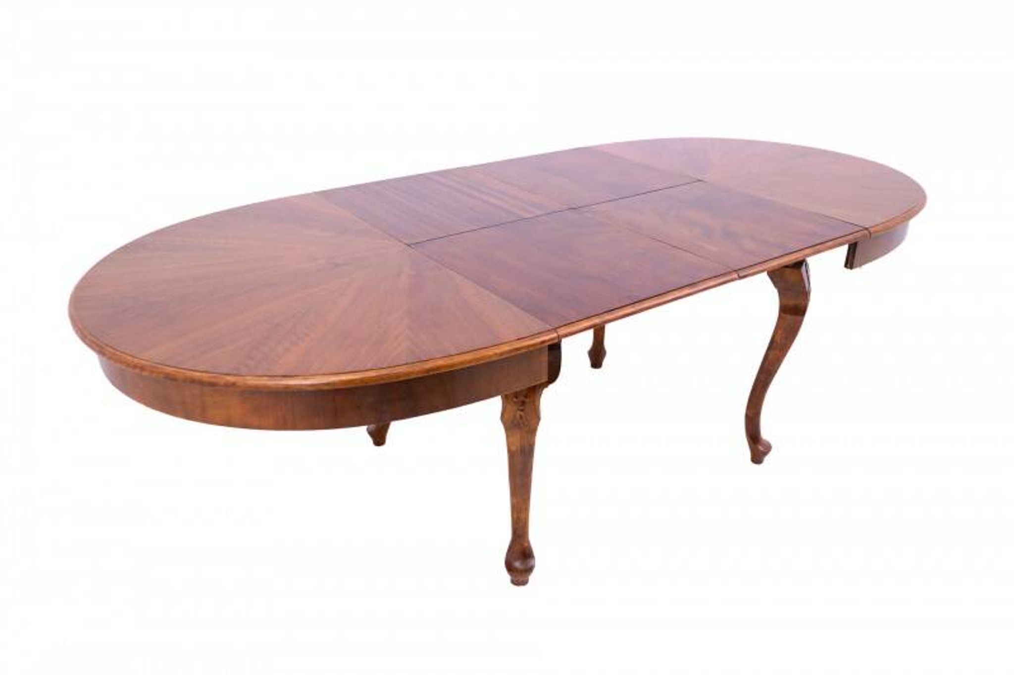 Large extendable table with eight chairs, late 19th century, France. After renovation.