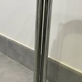 Nest of tables in chrome and smoked glass, set of 2.