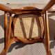 pair of Art Nouveau chairs, cane and faux leather