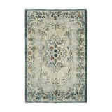 Handwoven anatolian 1980s 187 cm x 277 cm blue rug