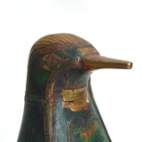Penguin in wood and brass