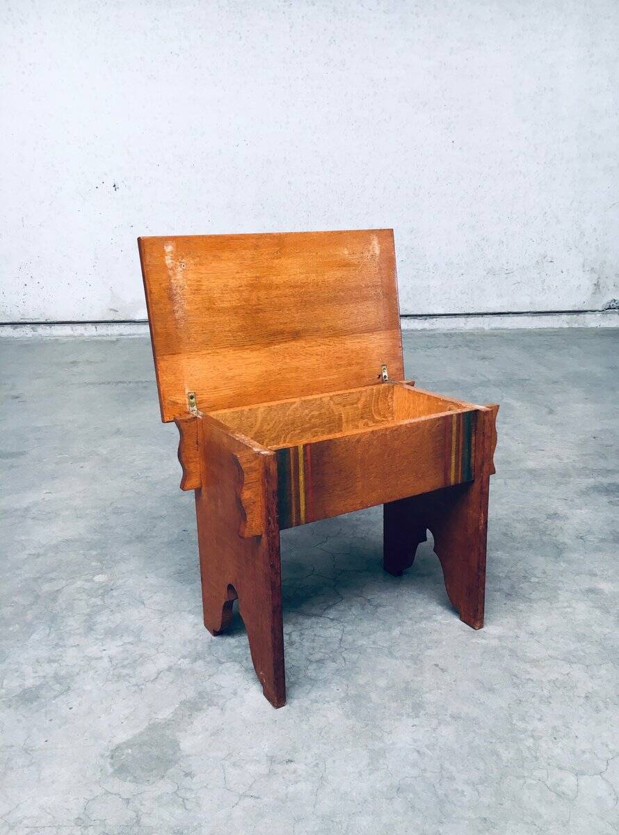 Amsterdam School Side Table, Netherlands, 1920s