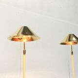 Hollywood Regency mid-century brass table lamps, 1960s, set of 2