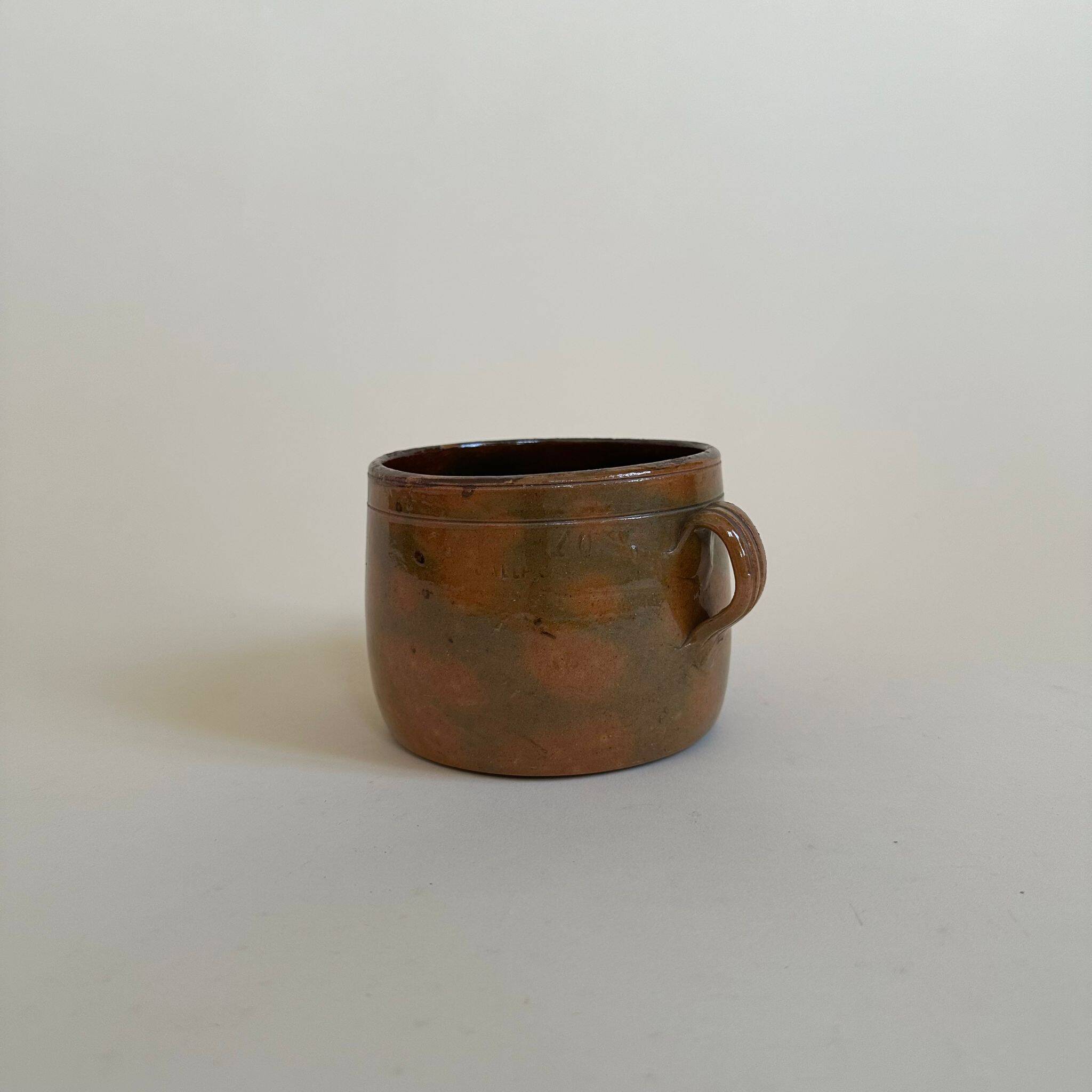 Glazed ceramic ear pot