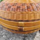 Vintage woven wicker basket