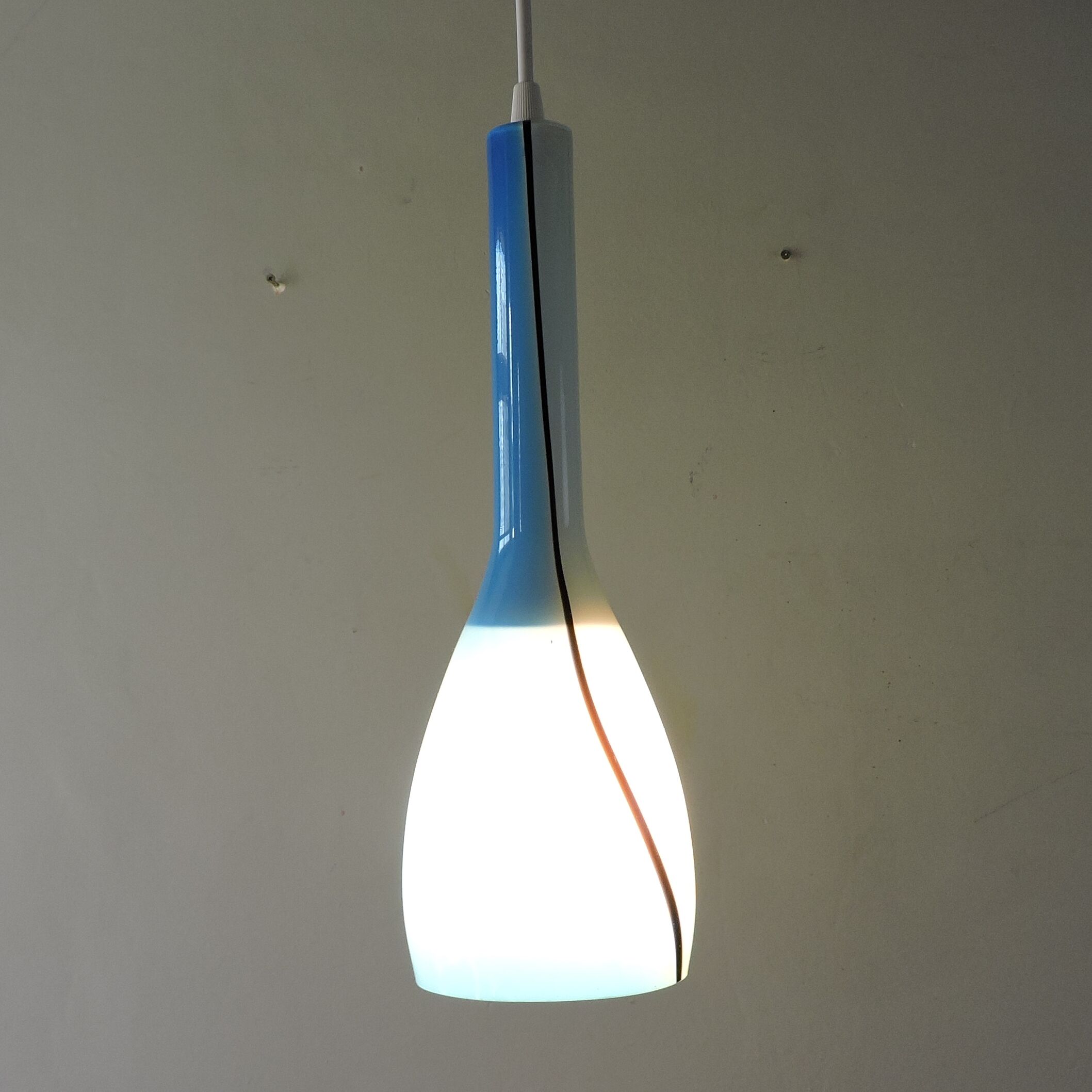 Vintage Murano pendant lamp Luciano Vistosi Italy 1960s