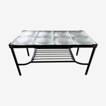 Coffee table with glass top, Adnet Jacques France, circa 1950