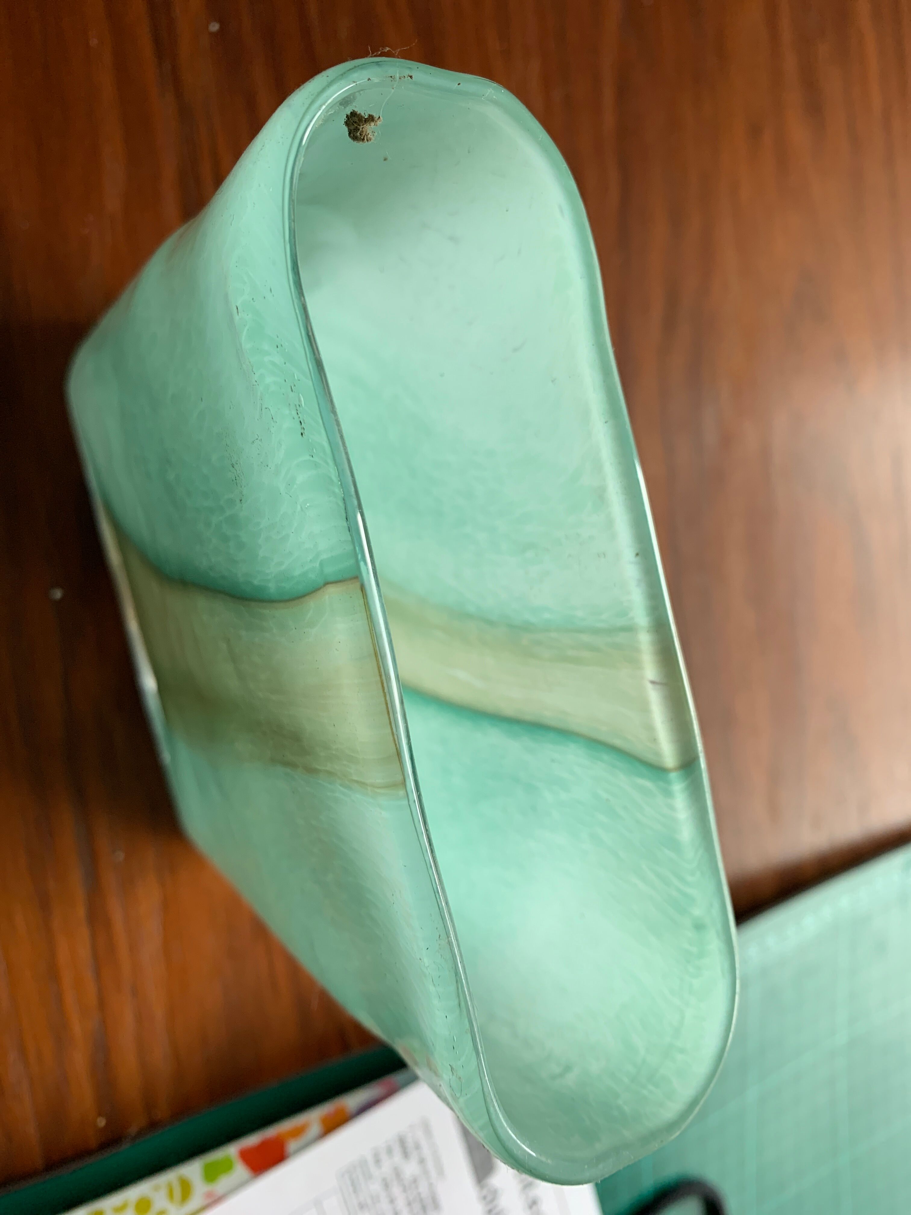 Turquoise and grey vase