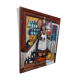 Mid-Century Modern Swedish "The Store" Vintage Figurative Oil Painting, Framed