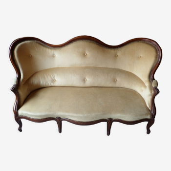 Napoleon III ears mahogany sofa