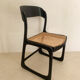 Set of 4 Baumann sled chairs with caning.