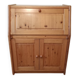 Scandinavian secretary in waxed pine