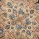 Vintage Cream & Navy Blue Persian Rug, 213x298Cm