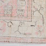 6x9 Turkish Soft Pink Bordered Vintage Rug, 191x282Cm