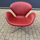 Fritz Hansen Swan chair in Indian Red leather, NEW!!!