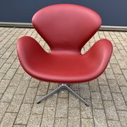 Fritz Hansen Swan chair in Indian Red leder, NIEUW!!!