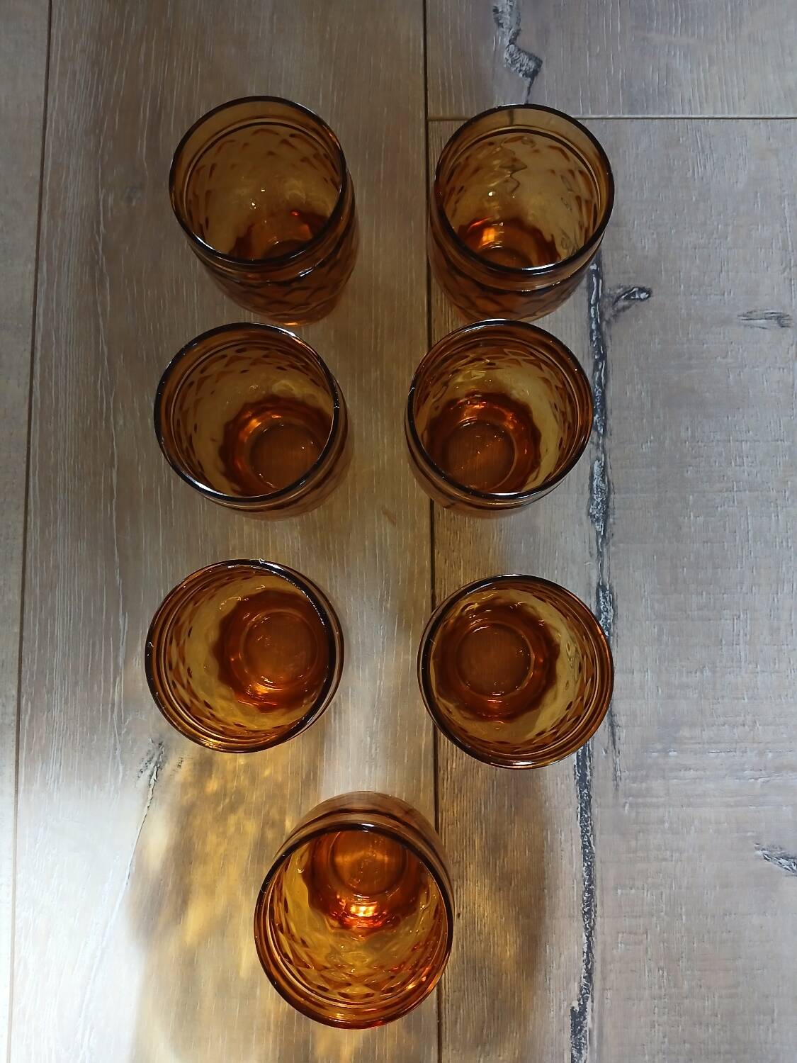 7 vintage water glasses "Pernod S.A."