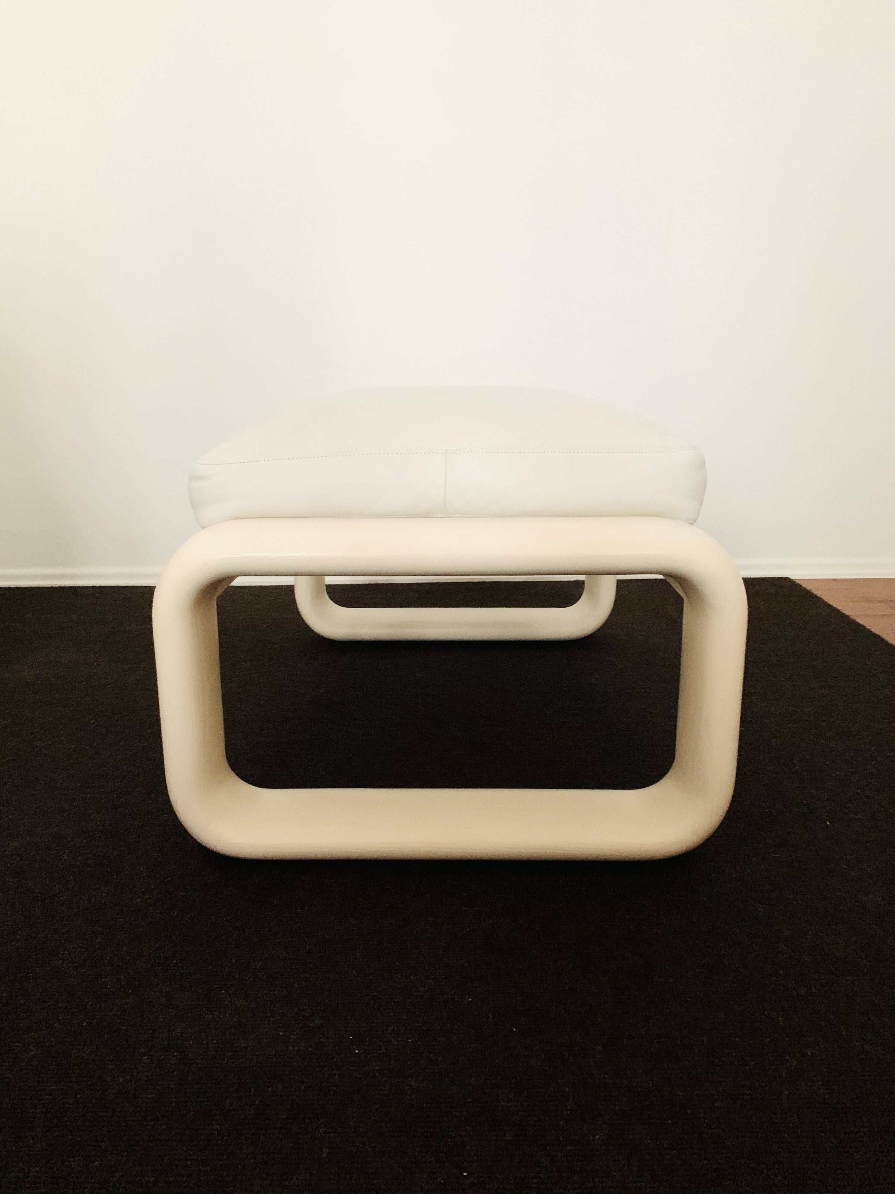 Hombre Leather Chair & Ottoman by Burkhard Vogtherr for Rosenthal