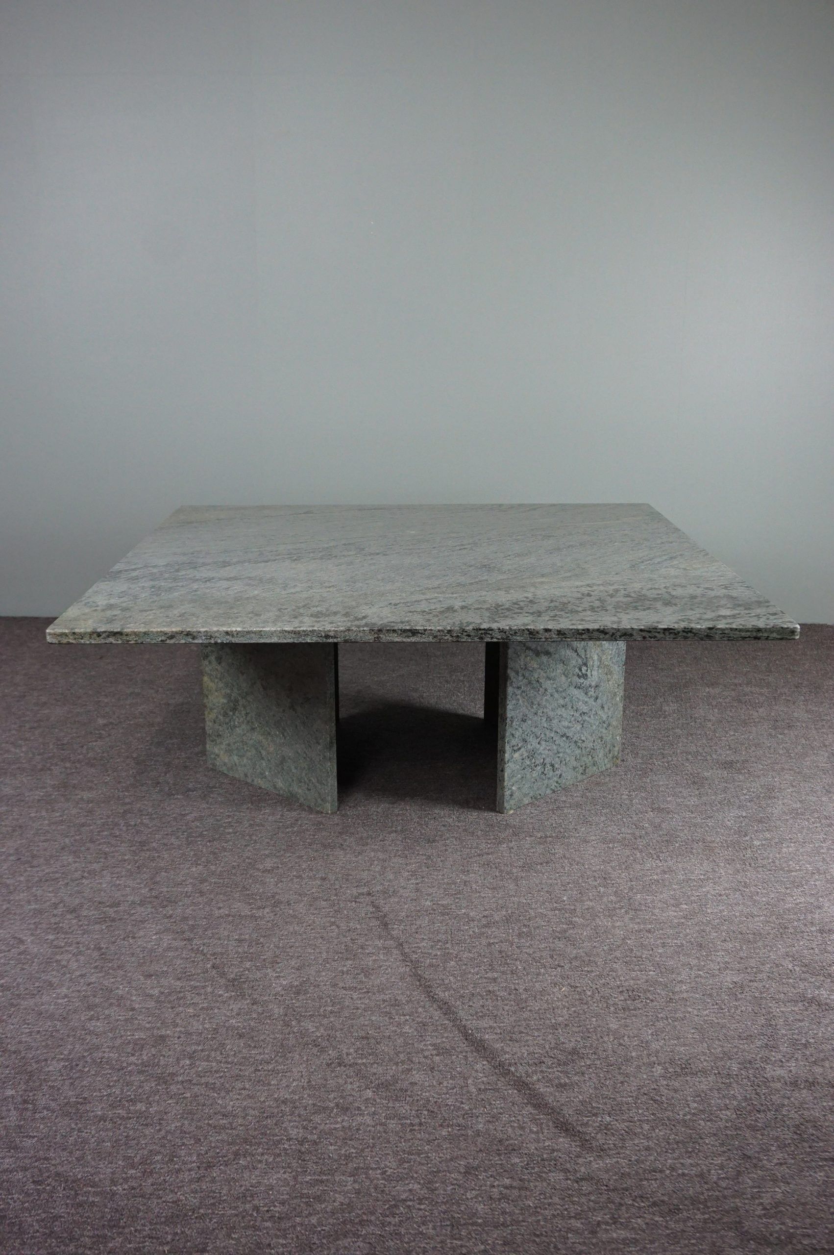 Modern mid-century granite coffee table