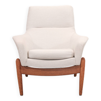 Fauteuil lounge PD30 en chêne par Ib Kofod Larsen pour Bovenkamp