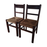 Pair of rope chairs brutalities.