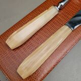 Cutlery made of horn and stainless steel