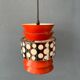 Vintage Belgian Space Age Massive Orange Pendant Lamp