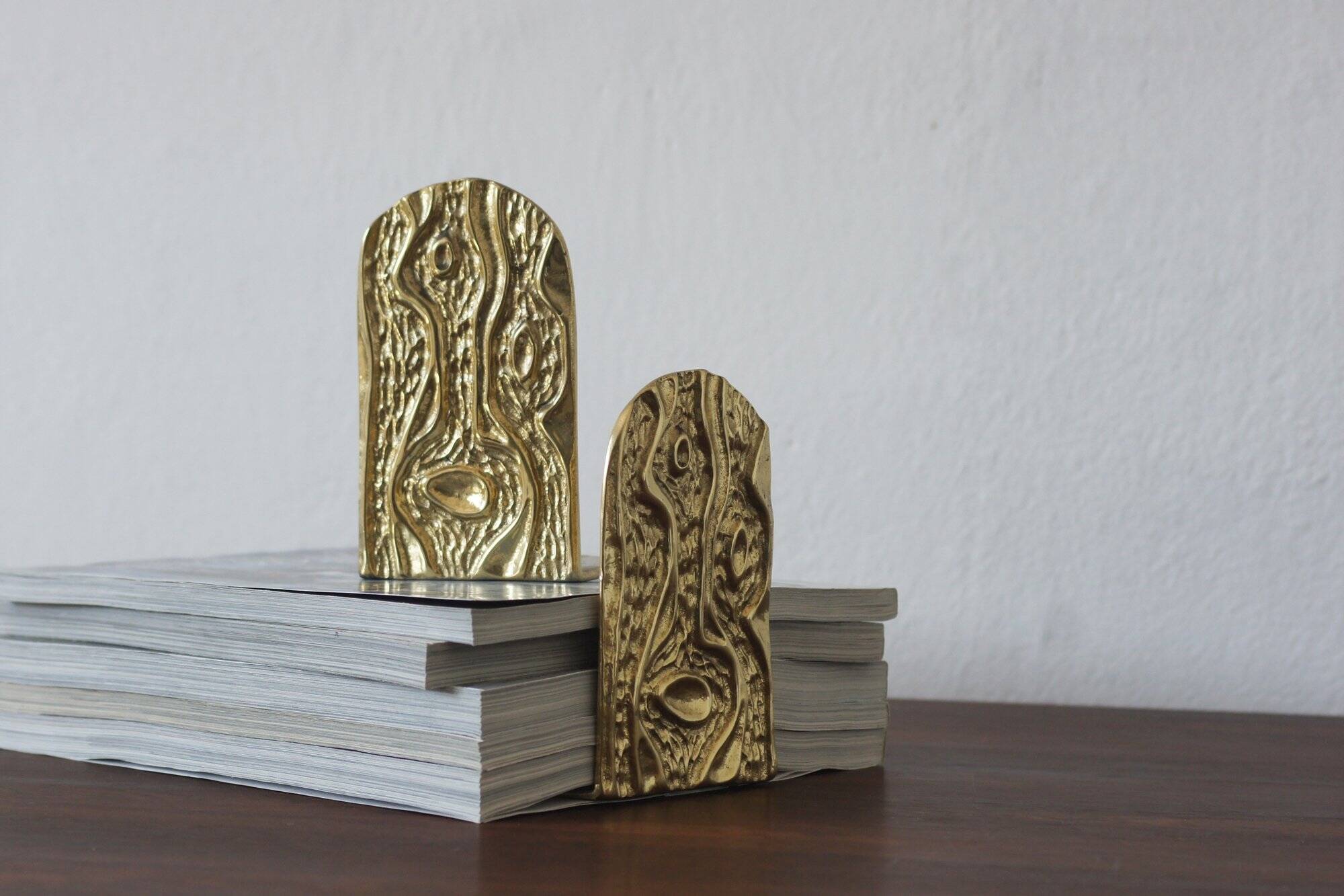 Mid-Century Modern Brass Bookends, 1960s, Set of 2