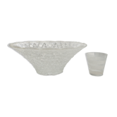 Saladier en verre ciselé